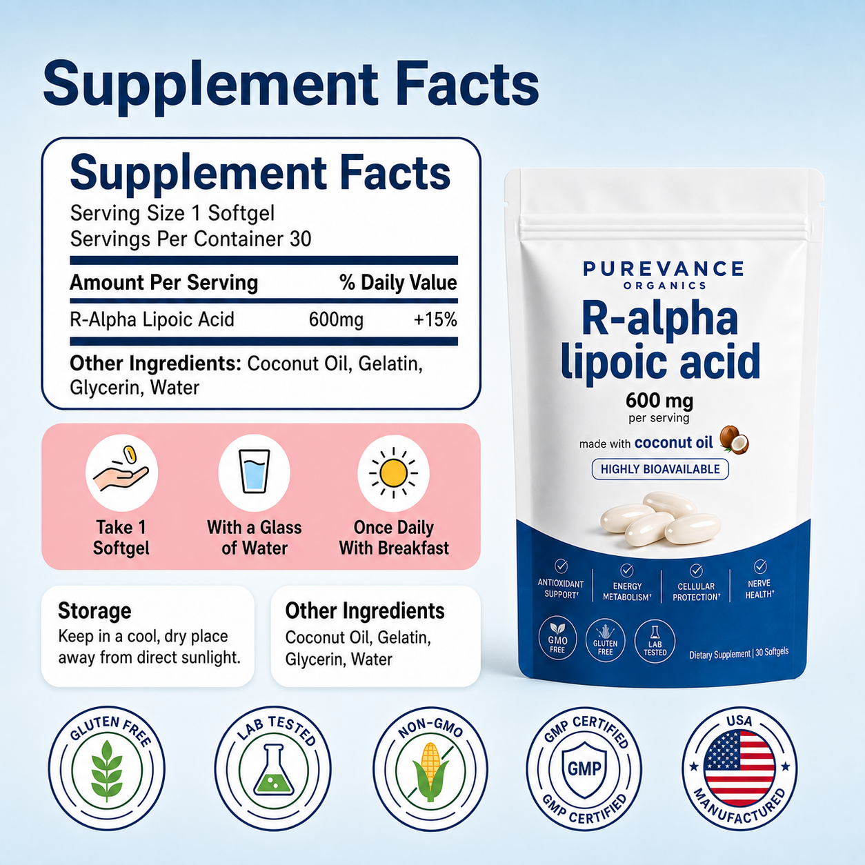R-Alpha Lipoic Acid Softgels